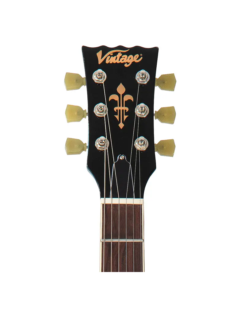Vintage VSA500B  Guitarra semiacústica con Bigsby ~ Cherry Red 3