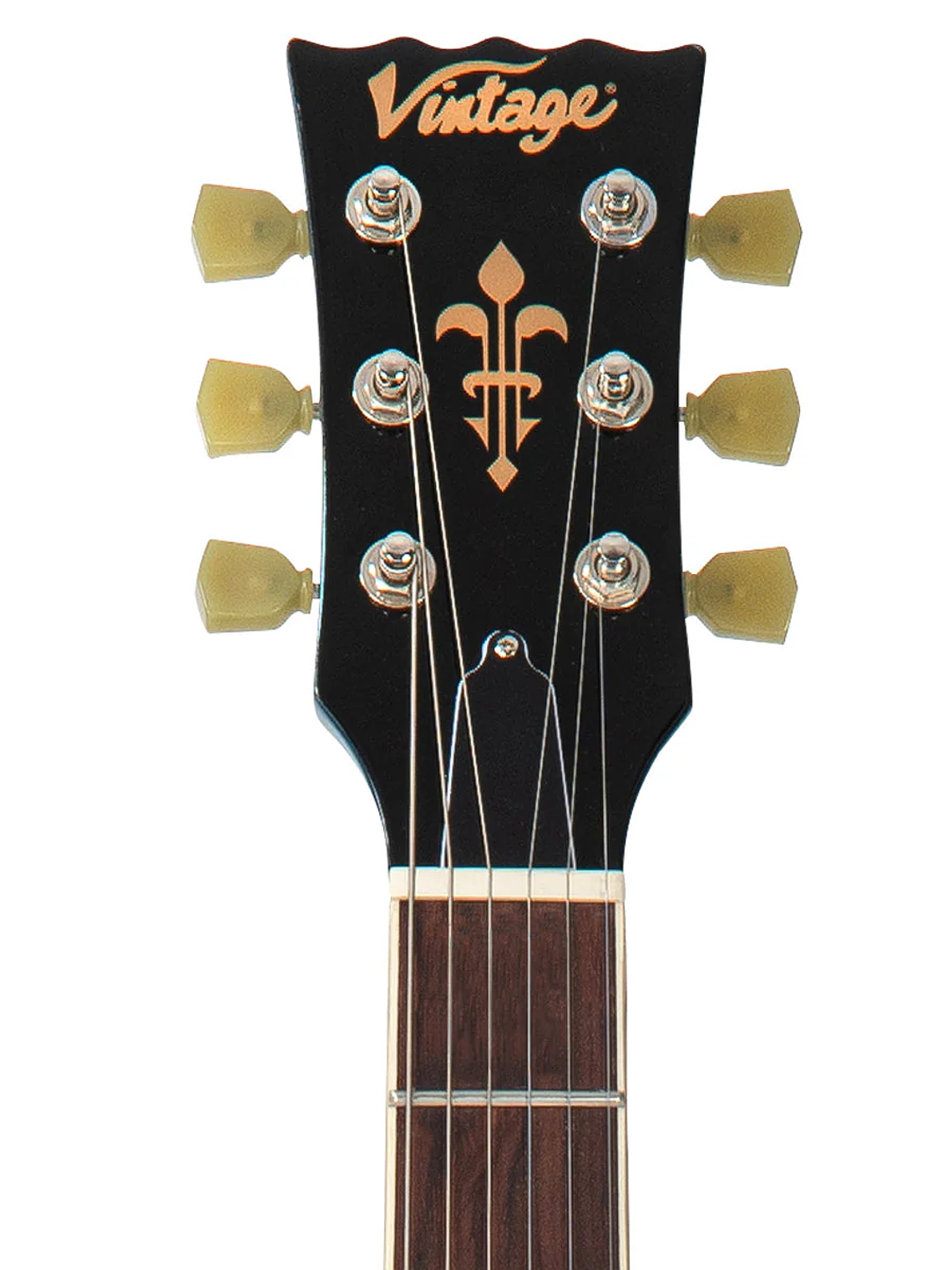 Vintage VSA500B Reeditado Guitarra semiacústica con Bigsby ~ Cherry Red 3