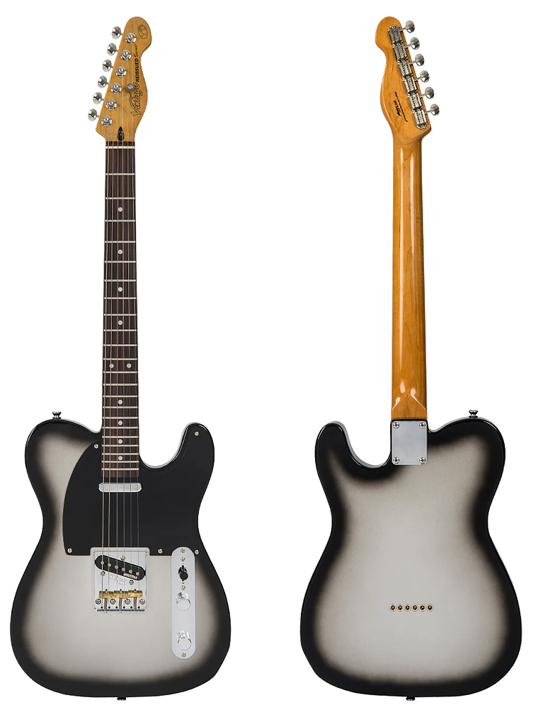 Guitarra eléctrica vintage V75 reeditada ~ Silverburst 3