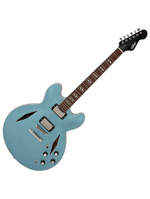 Guitarra semiacústica vintage VSA550 reeditada ~ Gun Hill Blue