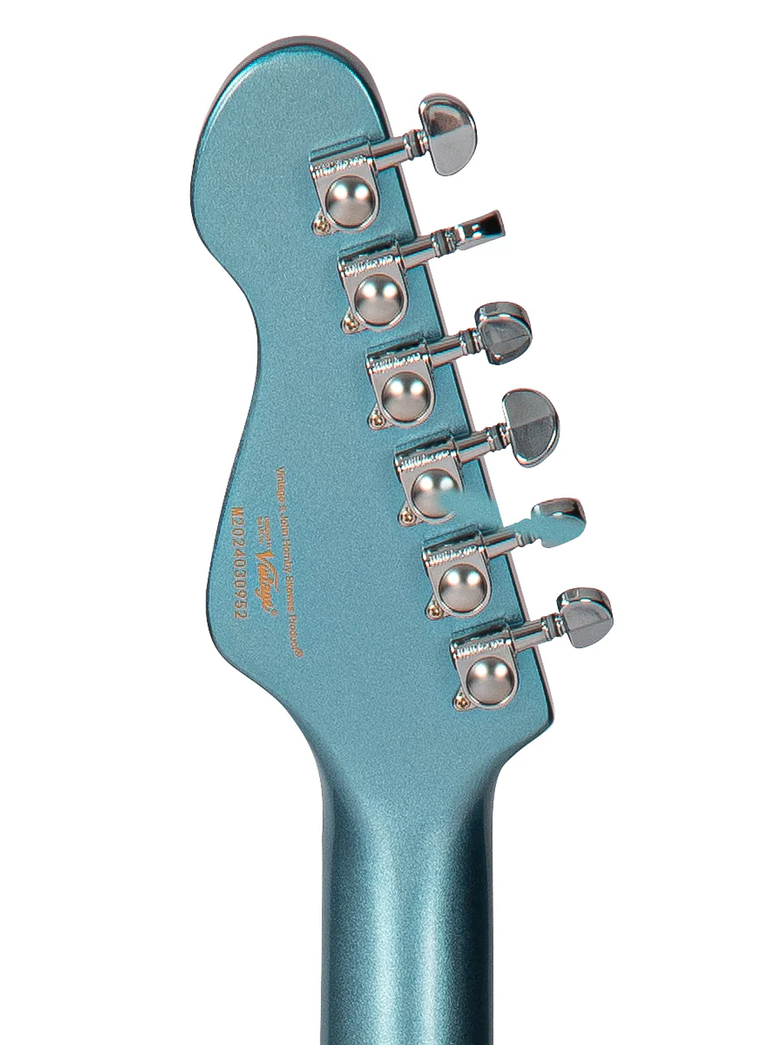 Guitarra semiacústica vintage VSA550 reeditada ~ Gun Hill Blue 7
