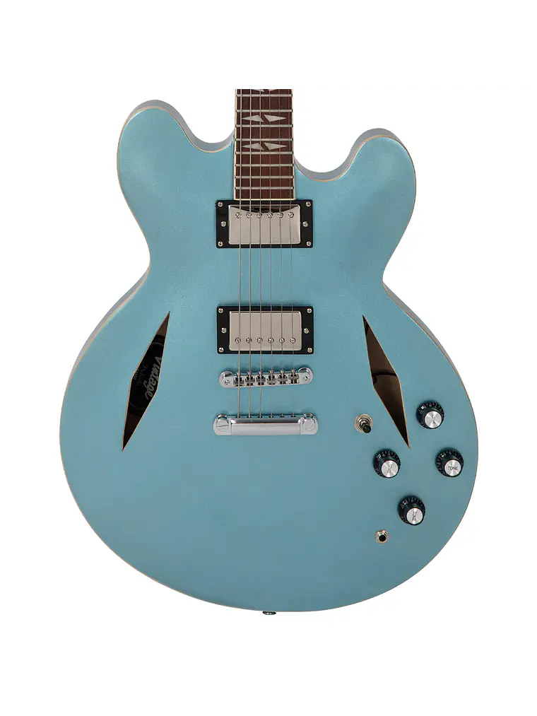 Guitarra semiacústica vintage VSA550 ~ Gun Hill Blue 4