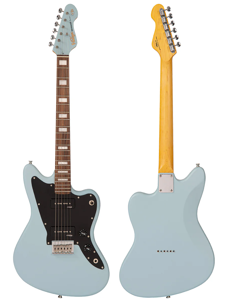 Guitarra eléctrica Hard Tail vintage V65H reeditada ~ Azul Satinado 3