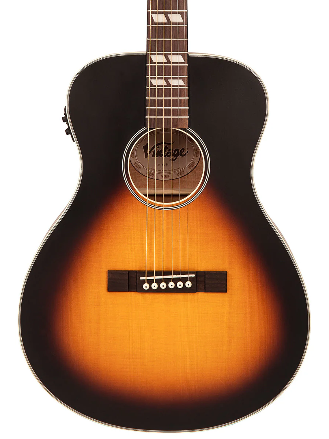Vintage Historic Series 'Folk' Guitarra Electroacústica ~ Vintage Sunburst 3