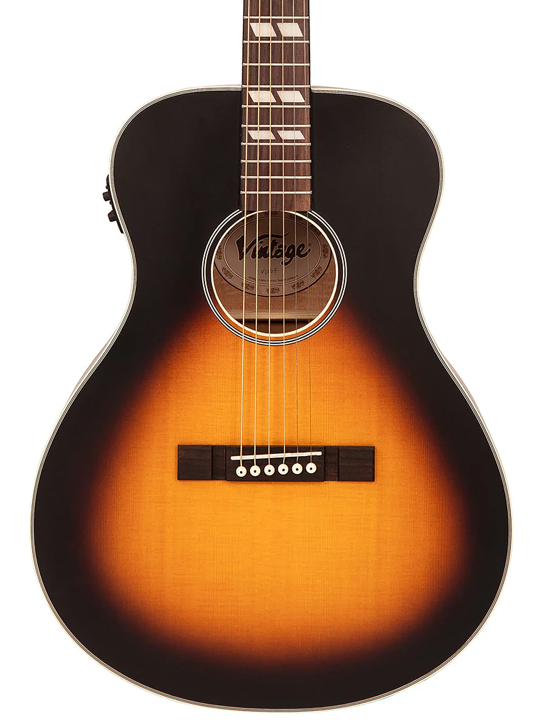 Vintage Historic Series 'Folk' Guitarra Electroacústica ~ Vintage Sunburst 3