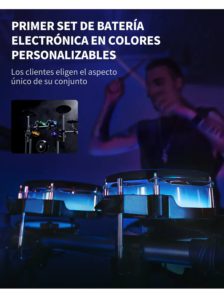 Batería electrónica BACKBEAT Donner EC6878 7