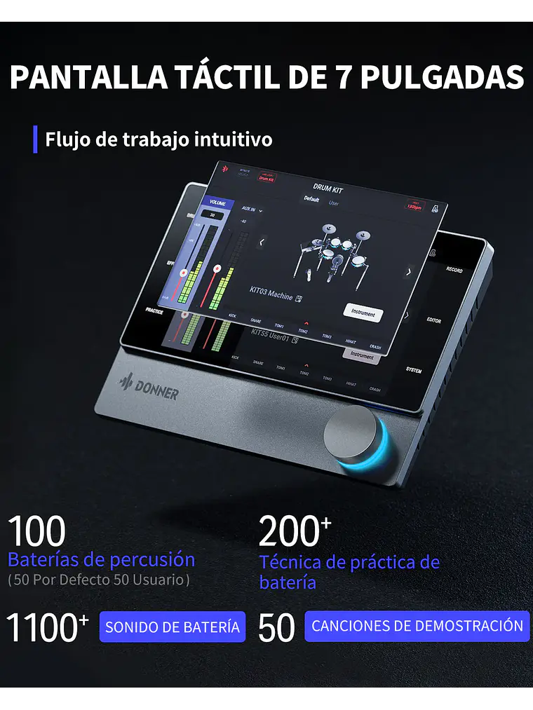 Batería electrónica BACKBEAT Donner EC6878 8