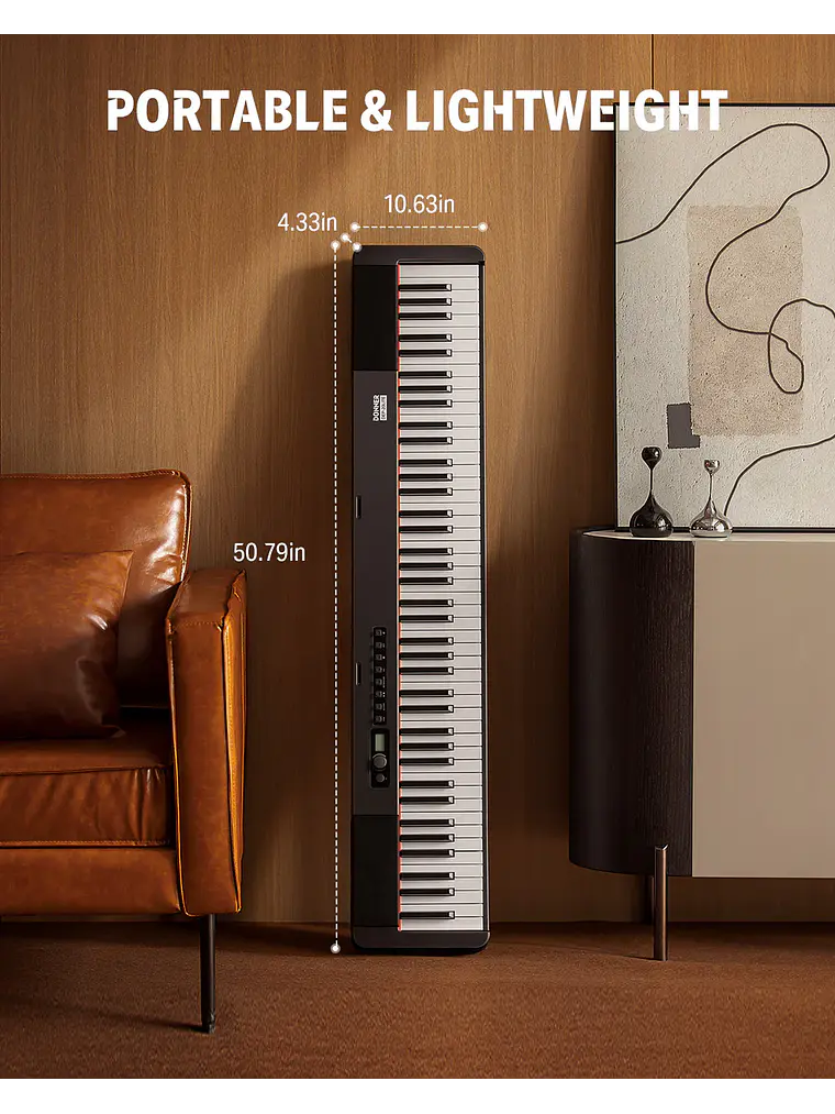 Piano digital Donner DEP-20 Lite – 88 tecla pesada 4