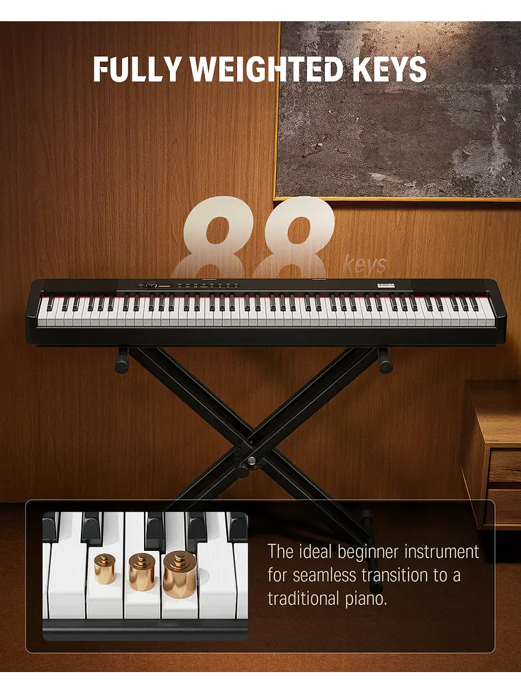 Piano digital Donner DEP-20 Lite – 88 tecla pesada 5