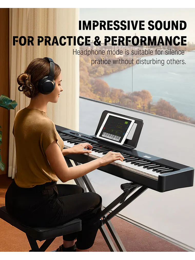 Piano digital Donner DEP-20 Lite – 88 tecla pesada 6
