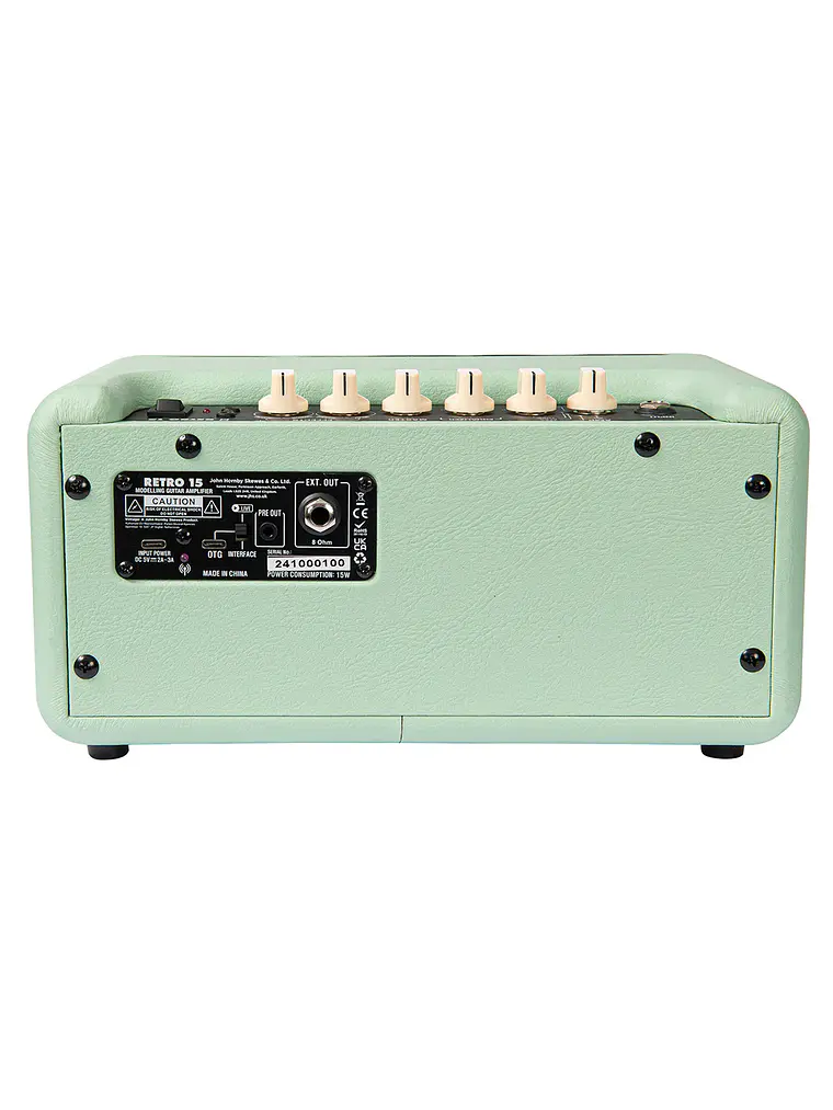 Vintage Retro 15w Guitar Amplifier with DSP ~ Mint Green 4