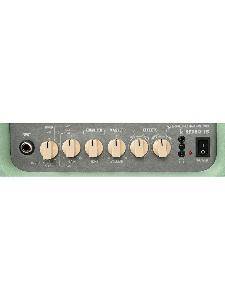 Vintage Retro 15w Guitar Amplifier with DSP ~ Mint Green 2
