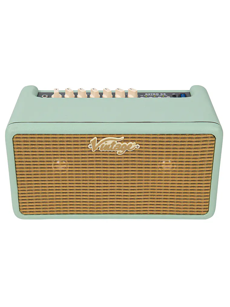 Vintage Retro 25w Guitar Amplifier with DSP ~ Mint Green 2