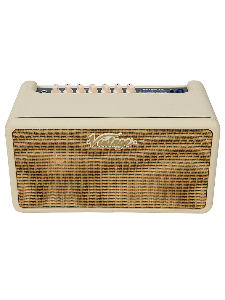 Vintage Retro 25w Guitar Amplifier with DSP ~ Vintage White 2