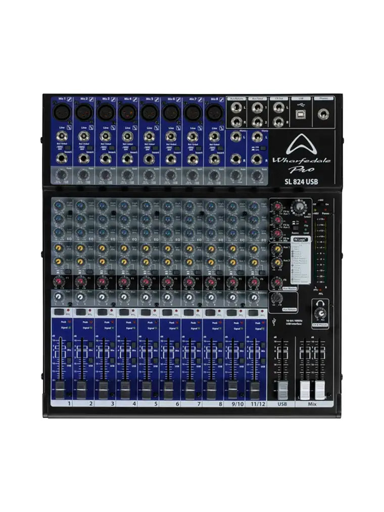  Mixer Wharfedale SL 824USB con efecto - 8 canales mono y 2 canales estéreo 1