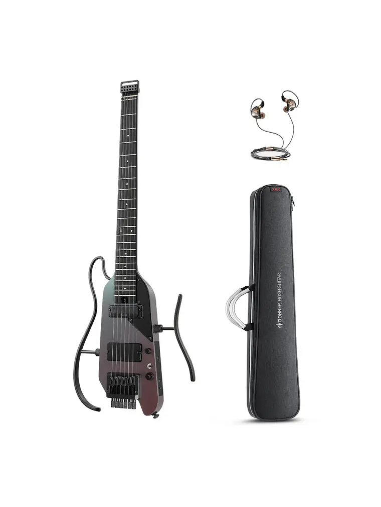 Donner HUSH™ X PRO Guitarra de viaje versátil Midnight Glow 2