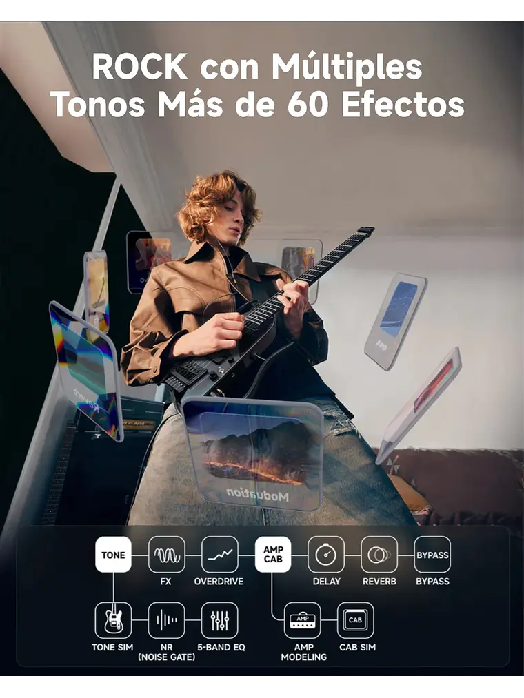 Donner HUSH™ X PRO Guitarra de viaje versátil Midnight Glow 7