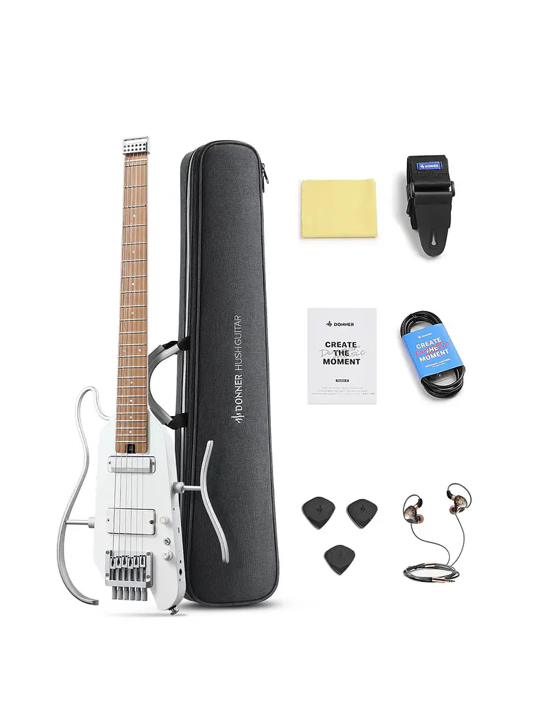 Donner HUSH™ X PRO Electric Guitar WHITE 2