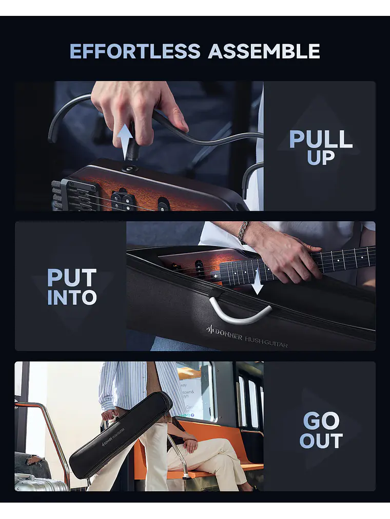 Guitarra eléctrica Donner HUSH™ X SUNBURST 7