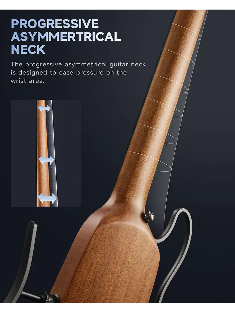 Guitarra eléctrica Donner HUSH™ X NAT 13