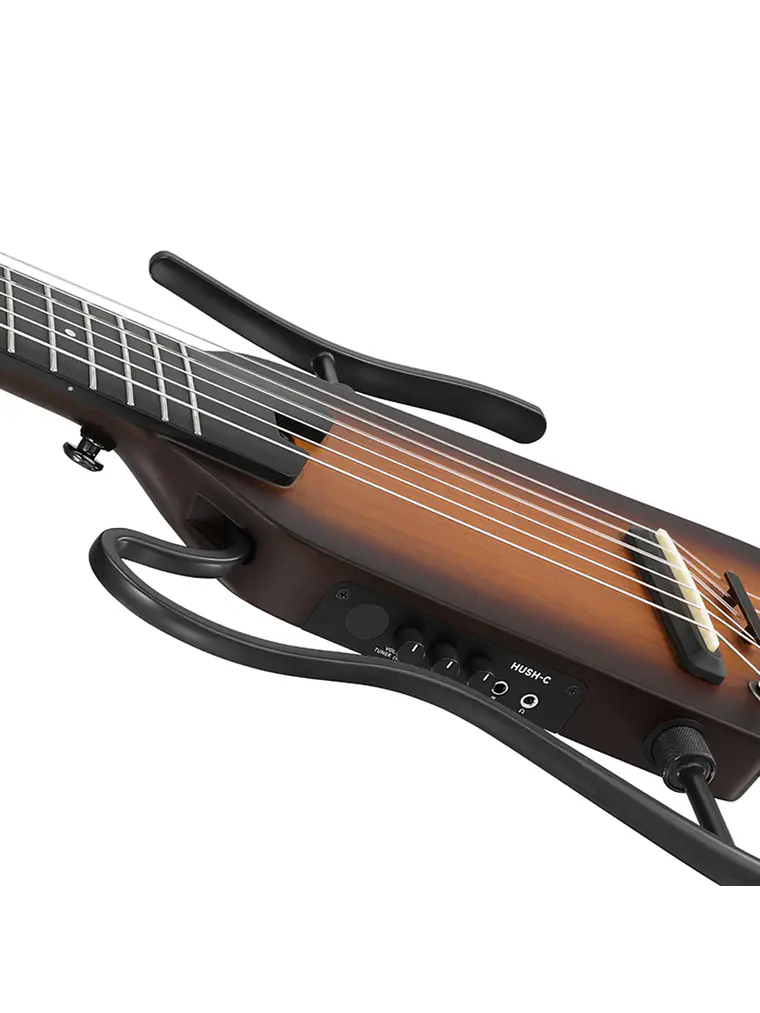 Guitarra electroacústica Donner HUSH™ C de nylon SUNBURST 4