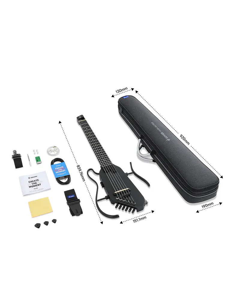 Guitarra electroacústica Donner HUSH™ C de nylon BLACK 2