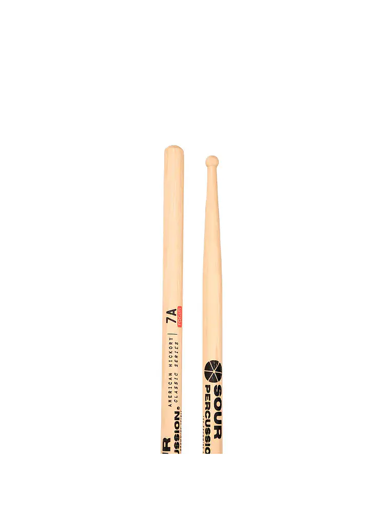 Baquetas 7A Focus Hickory Punta Medium Round Madera Classic Series 1