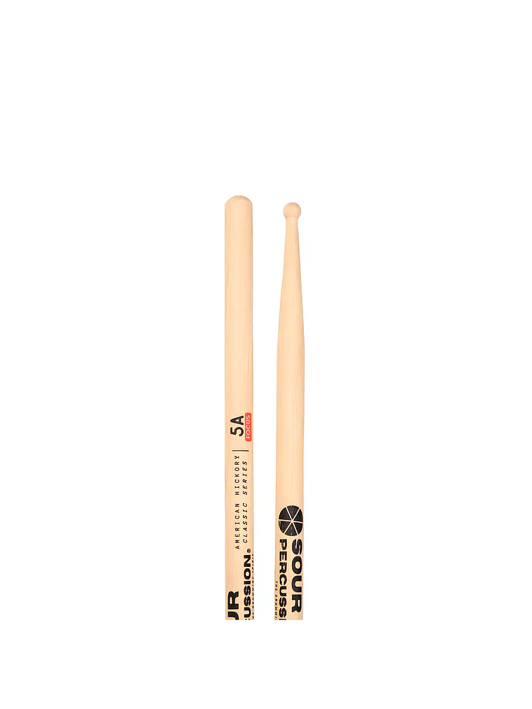 Baquetas 5A Focus Hickory Punta Medium Round Madera Classic Series 1