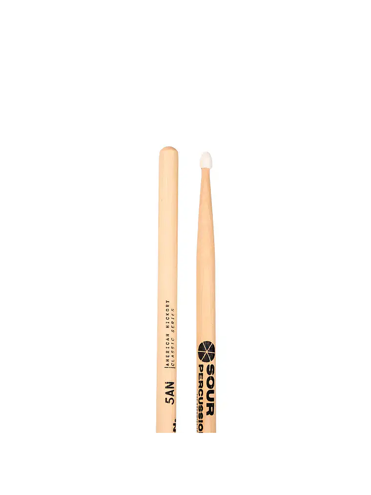 Baquetas 5A Hickory Punta Acorn Nylon Classic Series 1