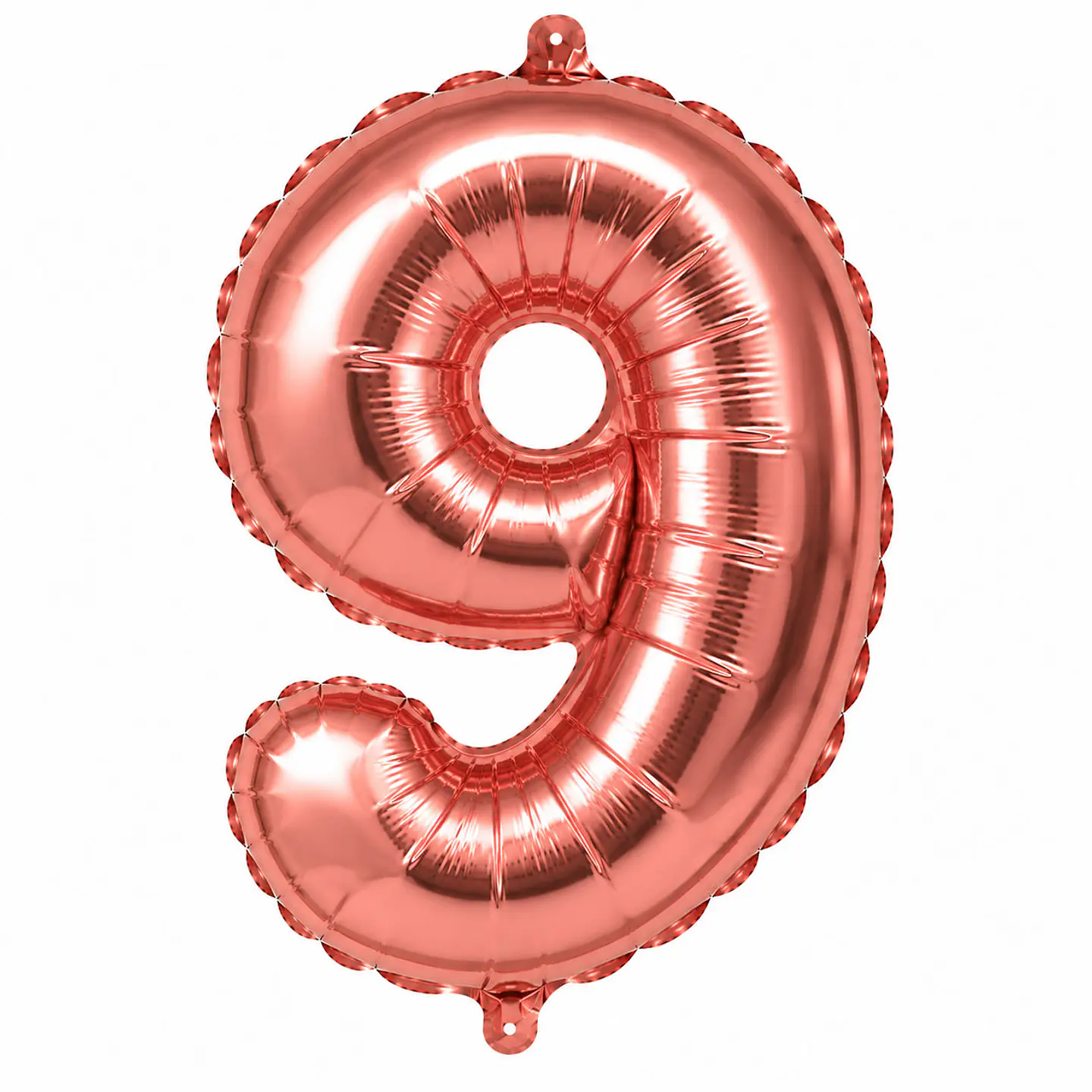 Globo metálico rose gold número 9 40 cm 1