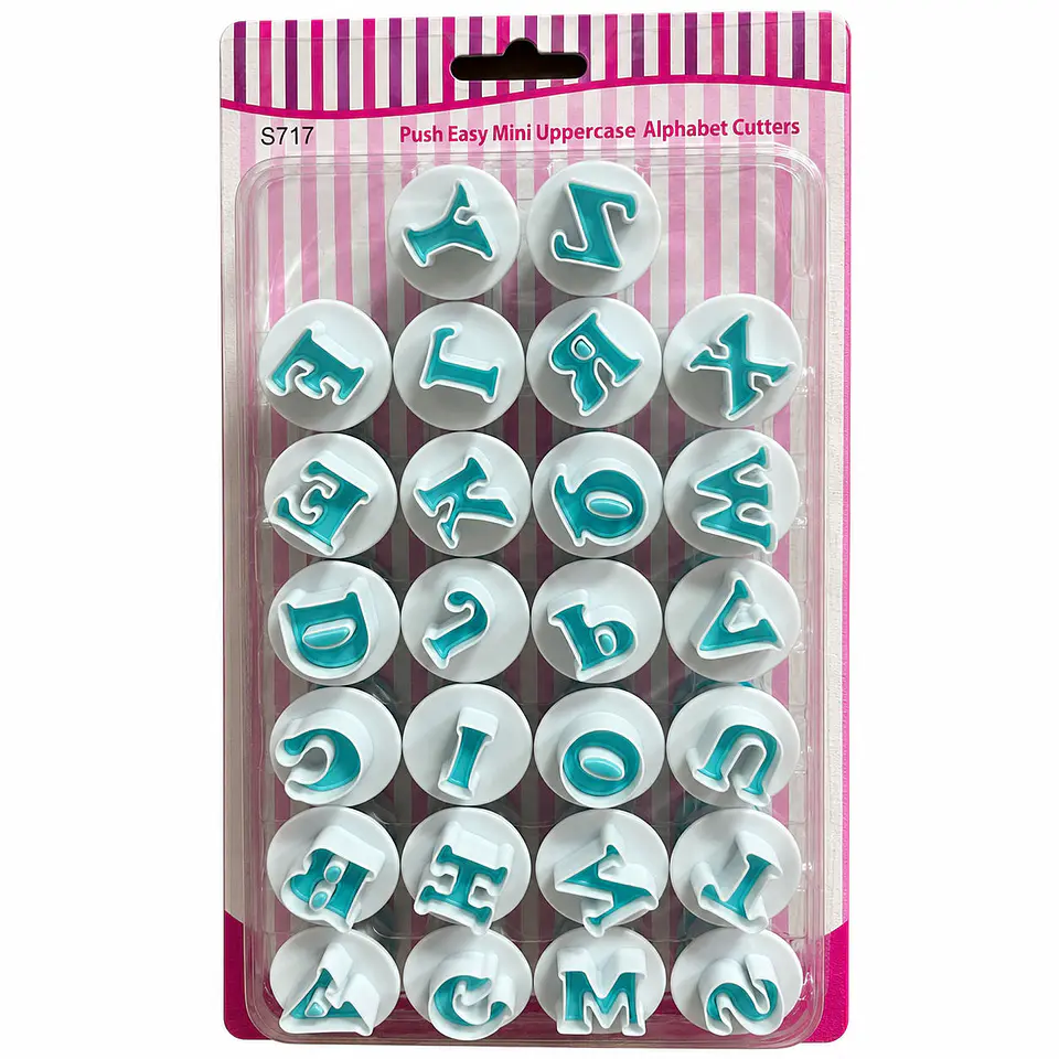 Cortador de letras 26 pcs mayusculas 1