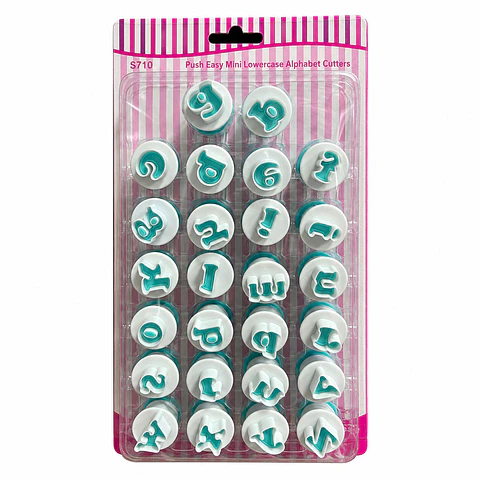 Cortador de letras 26 pcs minusculas