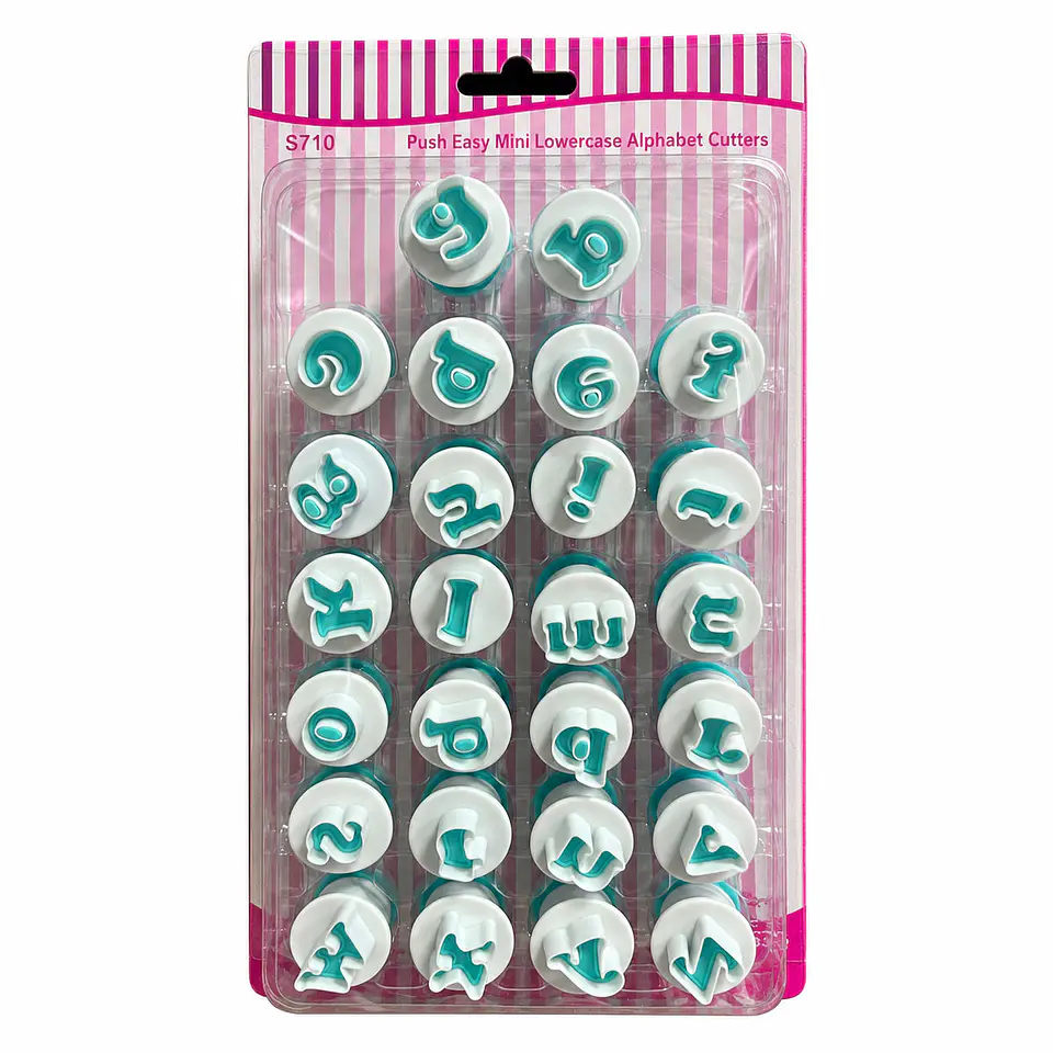 Cortador de letras 26 pcs minusculas 1