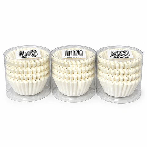 Cápsula cupcake blanca 8 cm 100 un