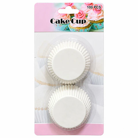 Cápsula cupcake blancas 12 cm 100uni