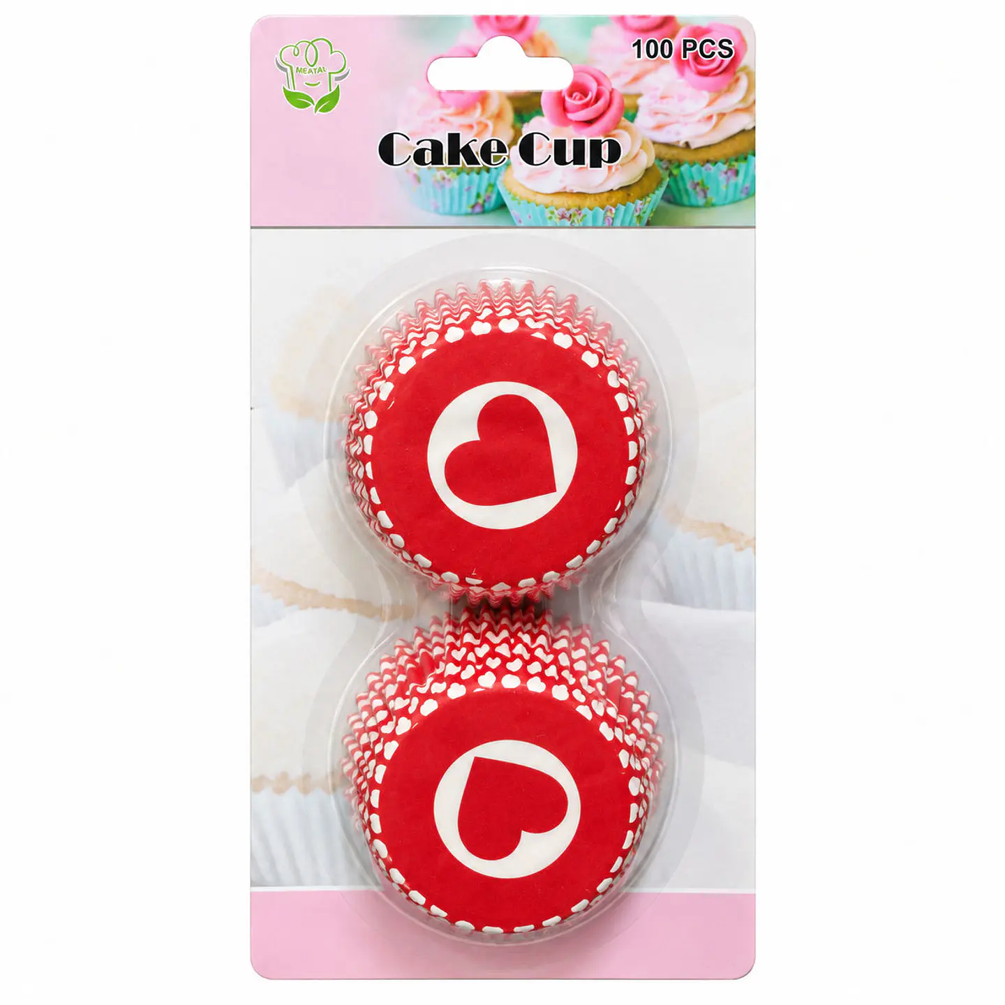 Cápsula cupcake corazones 12 cm 100uni 1
