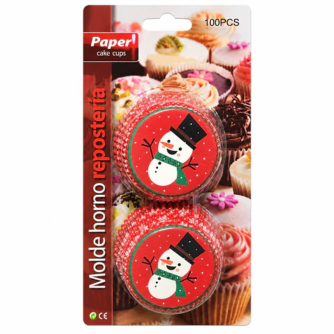 Cápsulas cupcakes Nieve 12 cm 100uni