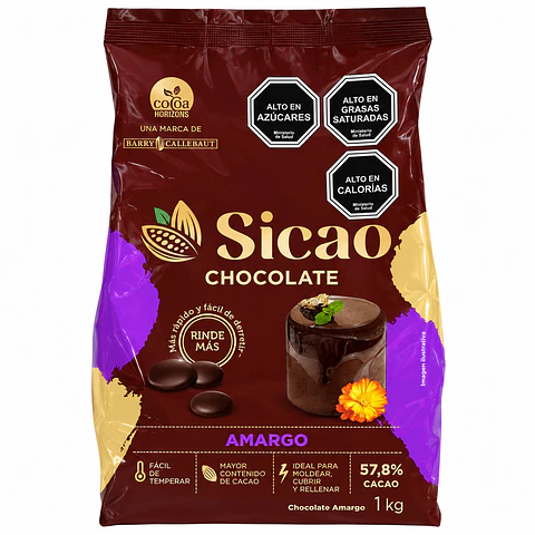 Chocolate Amargo Sicao 57,8% Cacao 1 kg