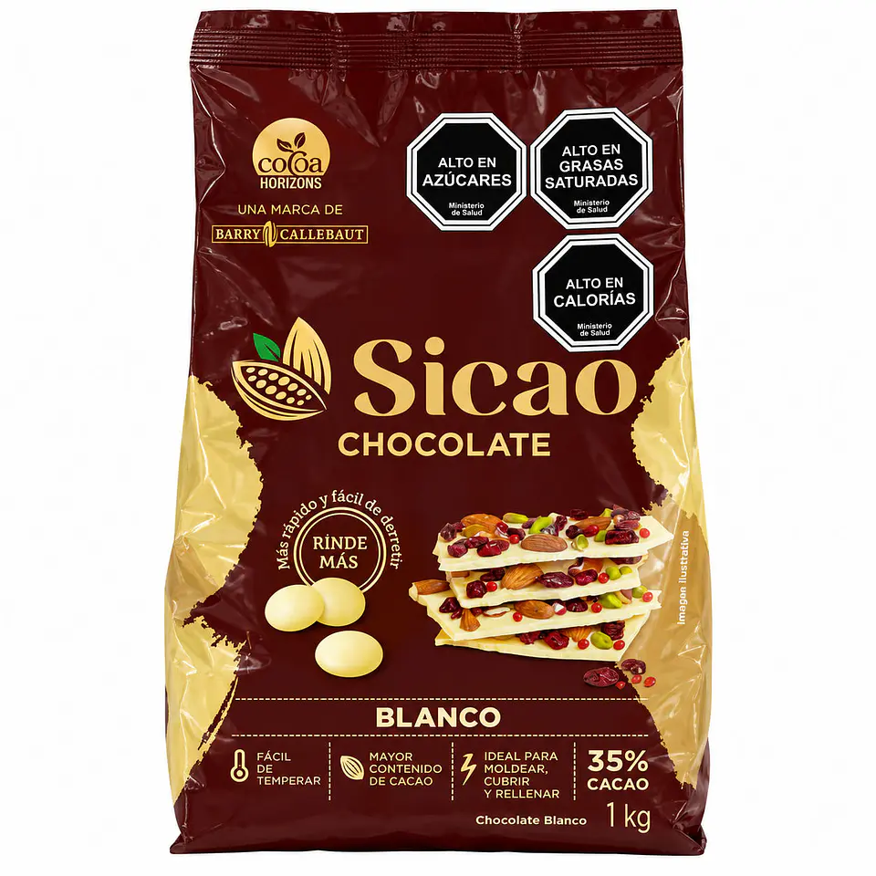 Chocolate Blanco Sicao 35% Cacao 1 kg 1