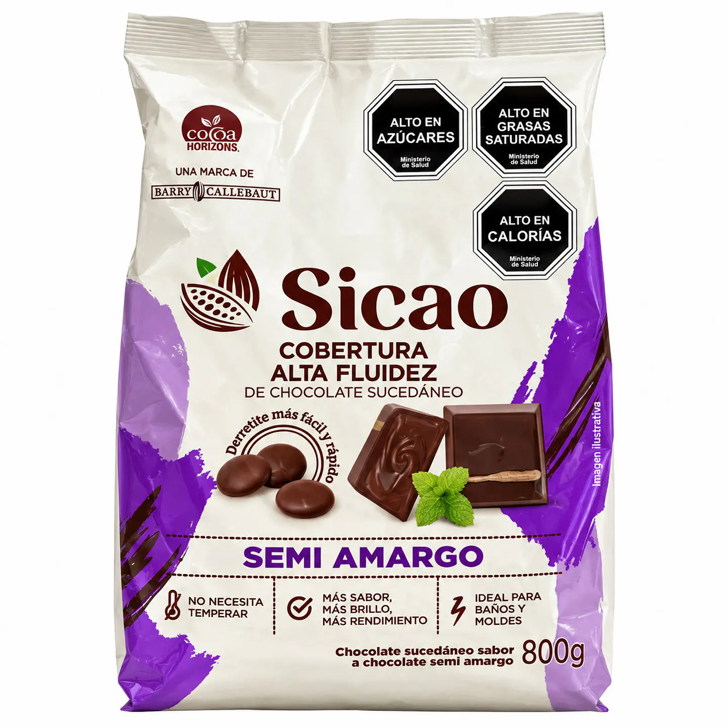 Chocolate Semi amargo Sicao 800 g 1