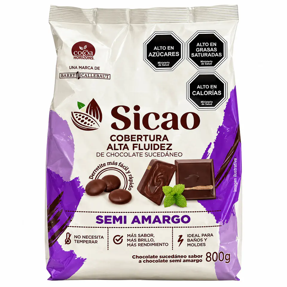 Chocolate Semi amargo Sicao 800 g 1