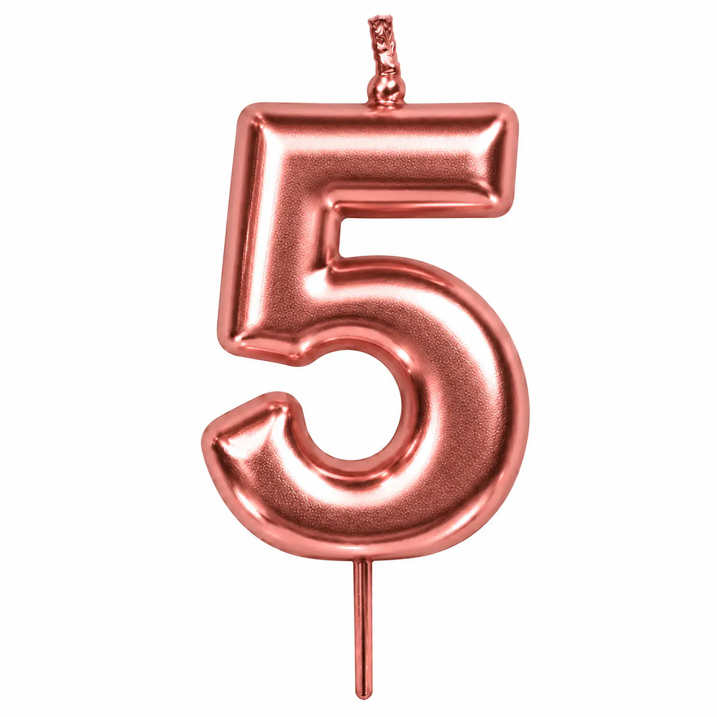 Vela Rose Gold número 5 9 cm 1