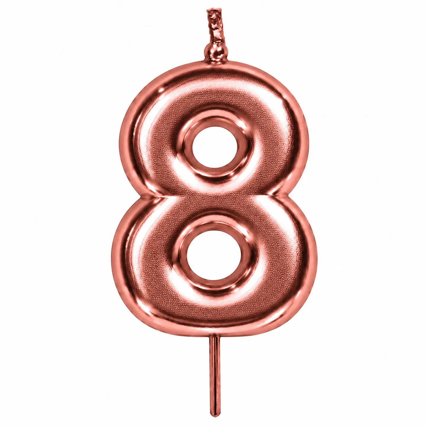 Vela Rose Gold número 8 9 cm 1
