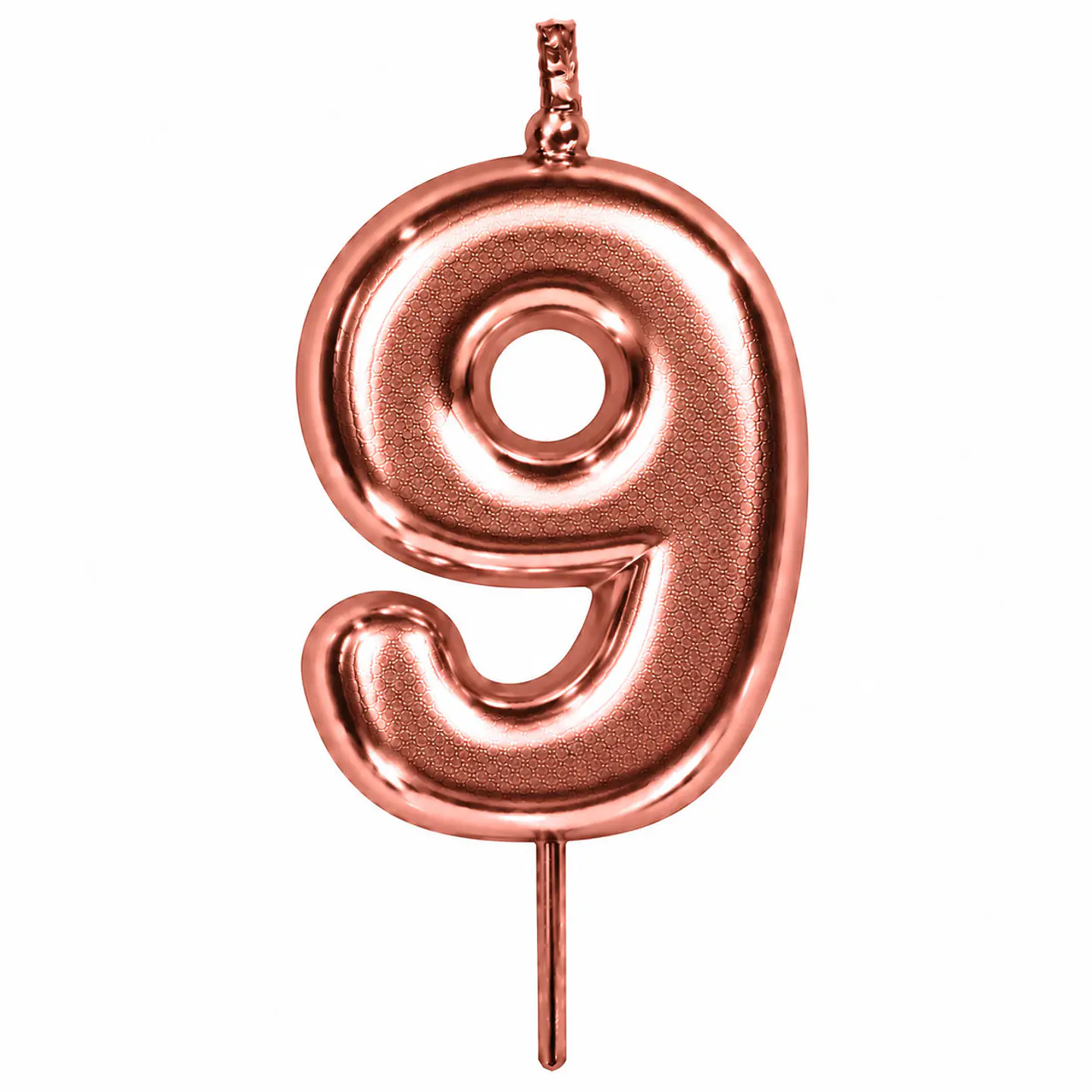 Vela Rose Gold número 9 9 cm 1