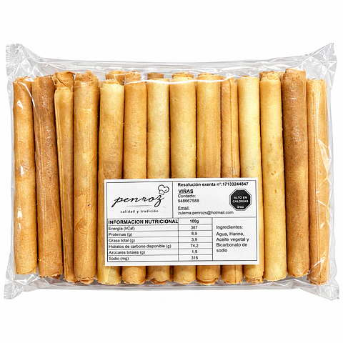 Galletas artesanal Cuchuflí 50U