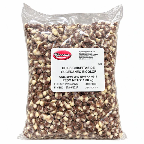 Chips de Chocolate Sucedáneo Bicolor Chocono 1 kg