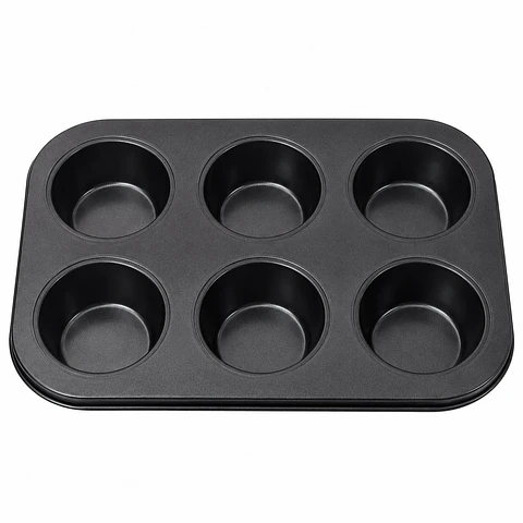 Molde metal cupcake 6 cavidades