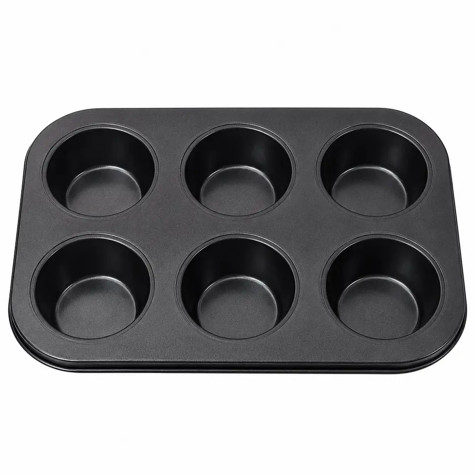 Molde metal cupcake 6 cavidades 1