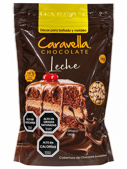 Cobertura de Chocolate Leche Caravella 10% Cacao 1 kg