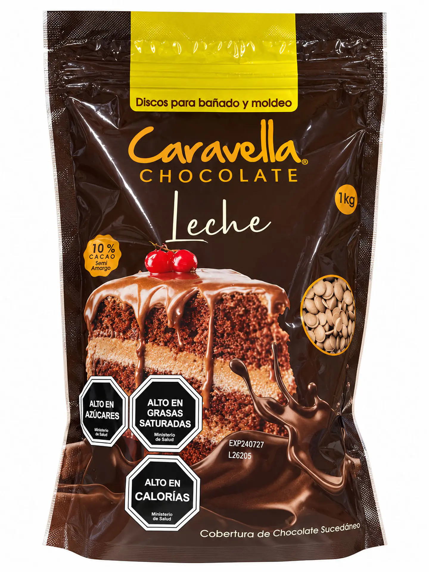 Cobertura de Chocolate Leche Caravella 10% Cacao 1 kg 1